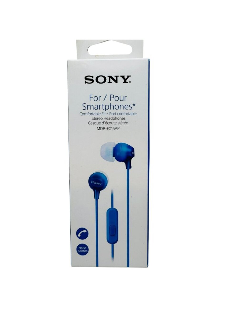 Sony MDR-EX15AP Noise-Isolating Stereo Earbuds With Mic Comfortable Fit Tangle-F